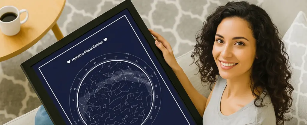 Latin Woman with custom star map