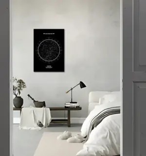 Poster mapa estelar personalizado